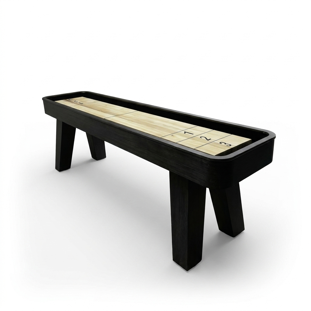 Modern Black Shuffleboard Table 9 Ft – Blackwell Forge™