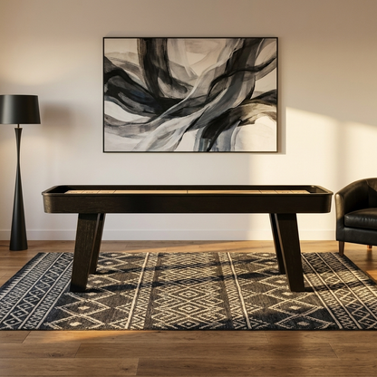 Modern Black Shuffleboard Table 9 Ft – Blackwell Forge™